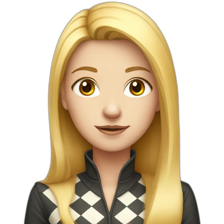 white female chess half body emoji