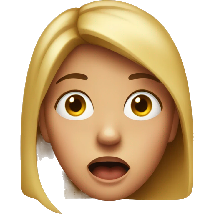 Girl Surprised and scared  emoji
