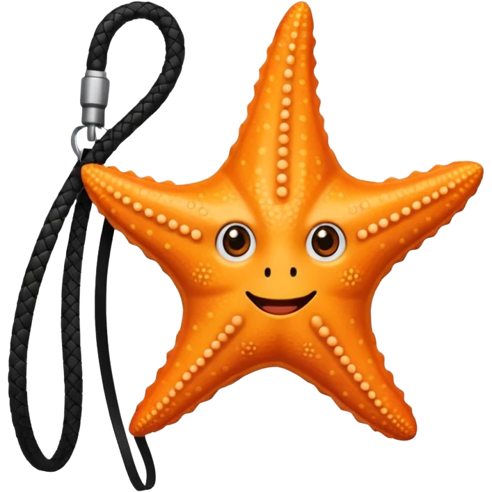 Starfish with face and a black leather whip emoji
