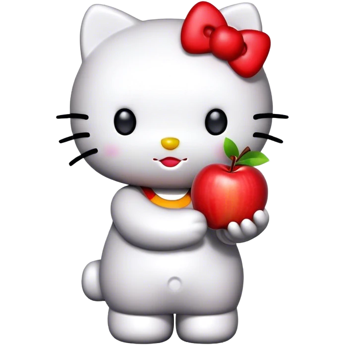 hello kitty with appleapple emoji