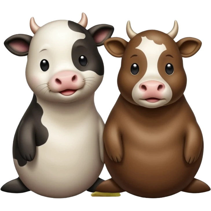 seal and a cow  emoji
