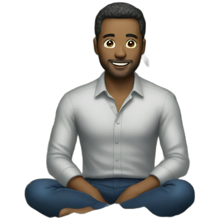 man sitting on the ton of money emoji