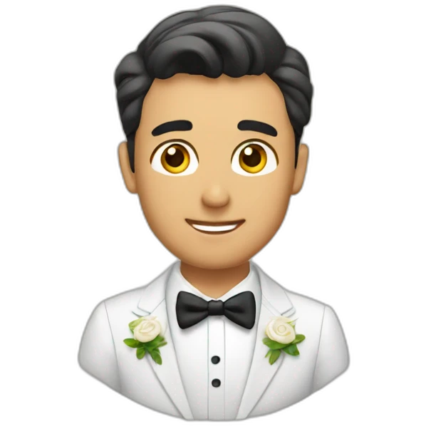 novio en boda emoji