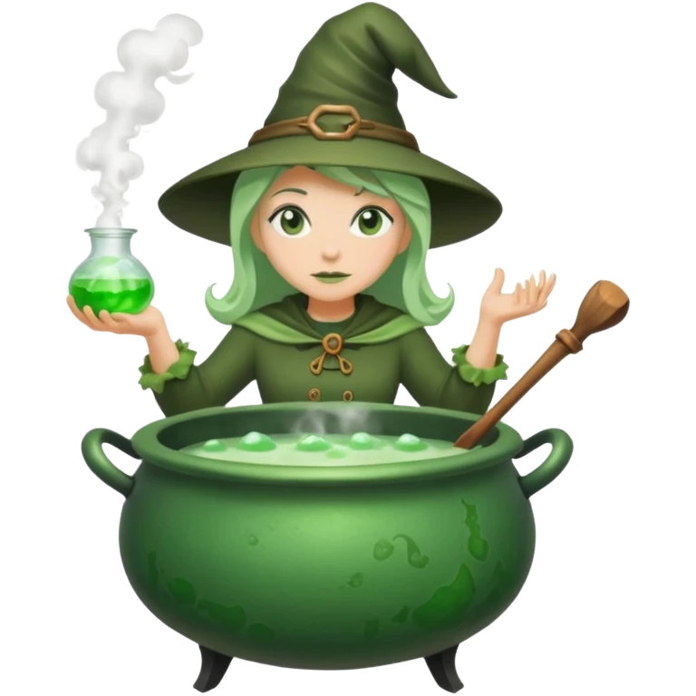 green witch cooking potion emoji