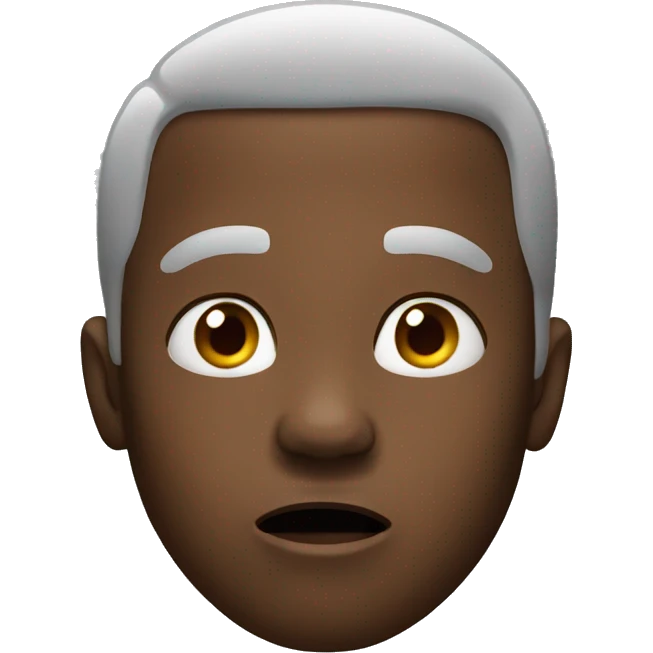 Black man shocked emoji