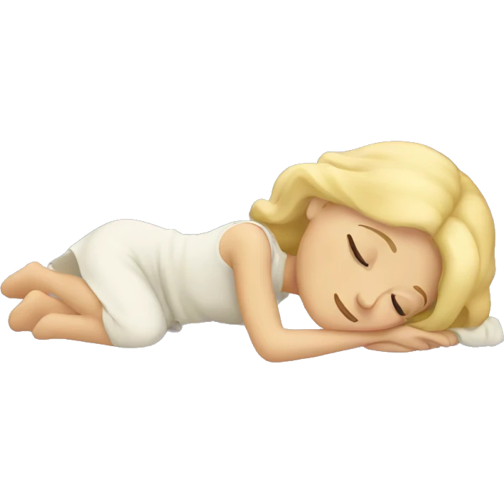 blonde girl sleeping emoji
