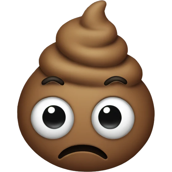 poop head with google eyes emoji