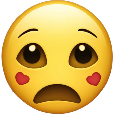 crying emoji with hearts around its face emoji