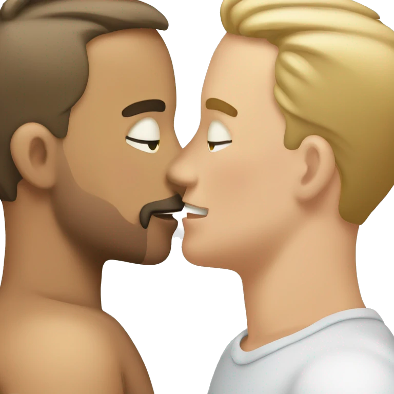White gay men making out emoji