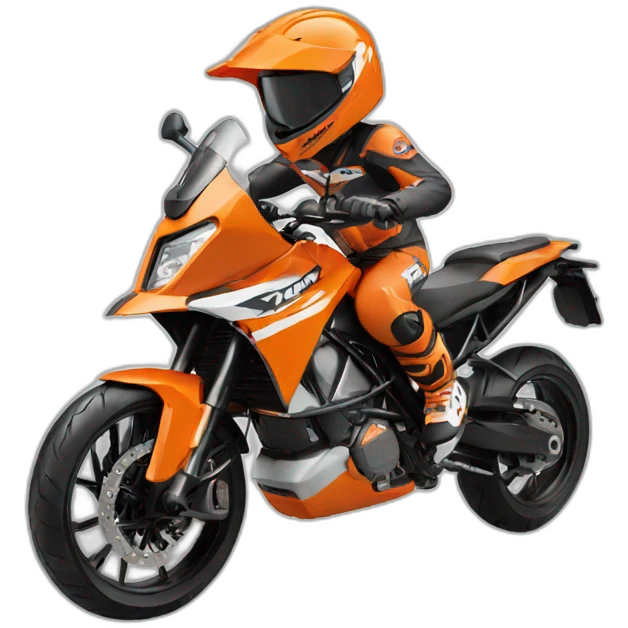Ktm bike with rider emoji