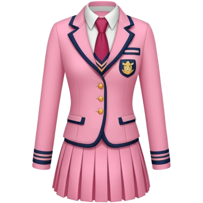 pink academia uniform with skirt emoji