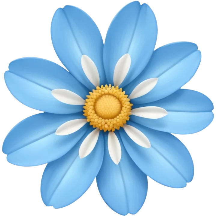light blue  flower with a white center emoji