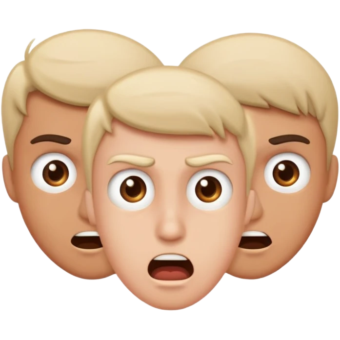 basic human emotions - happy, sad, angry, surprised, confused, excited emoji