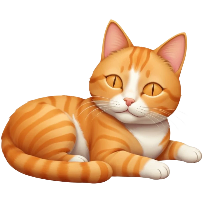 a cat dreaming about beach vacation emoji