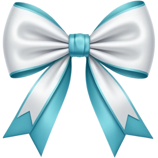 white bow with ribbon tails emoji