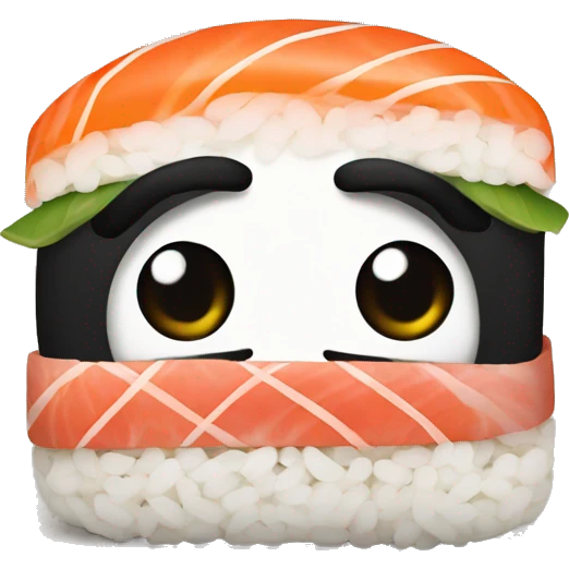 Heart eyes sushi emoji