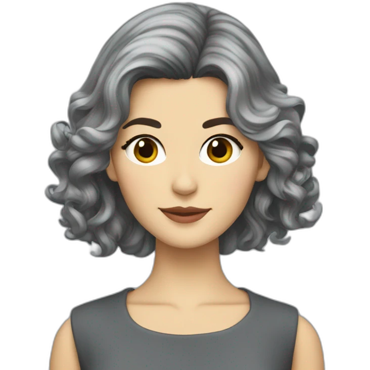 Audrey tautou grey long hair emoji