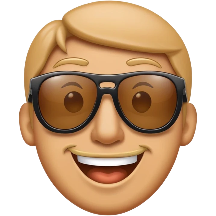 goofy face with sunglasses emoji