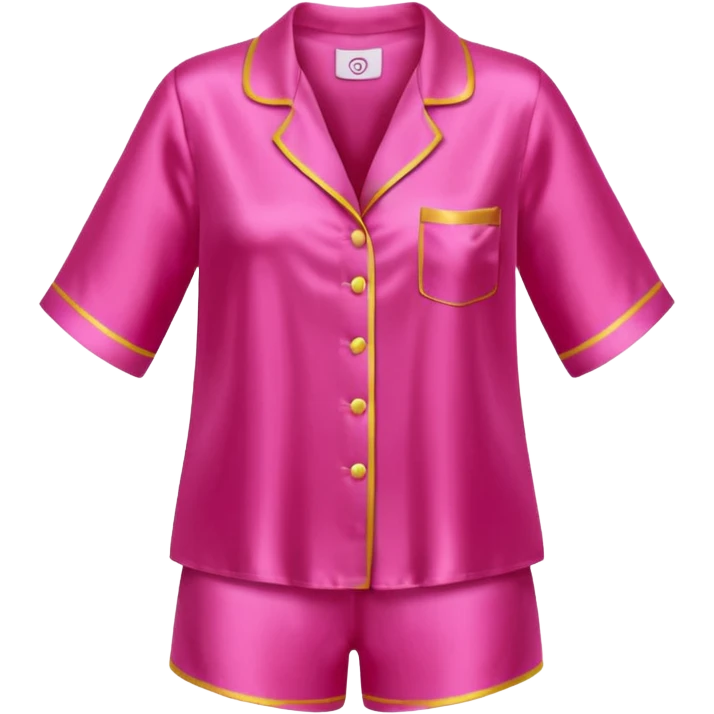 silk hot pink pyjamas VS emoji