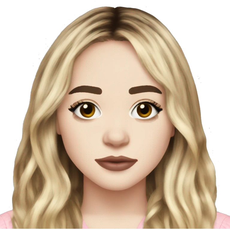 sabrina carpenter curtain bangs emoji