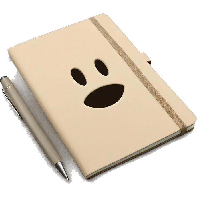 piral notebook, Moleskin, Sand color emoji