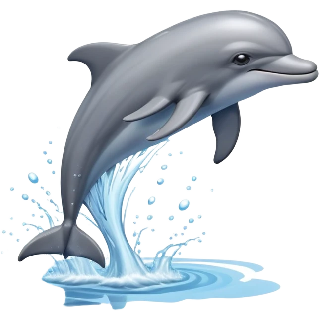 Dolphin jumping out of water emoji