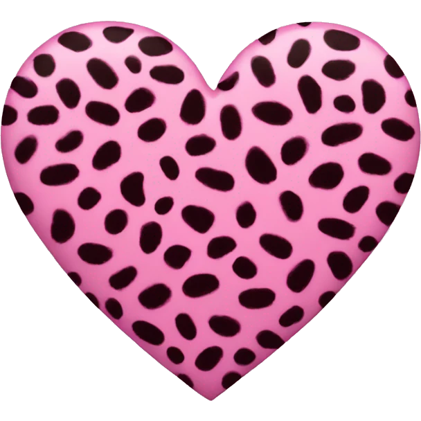 Pink leopard print heart  emoji
