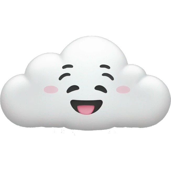 The cloud is smiling emoji