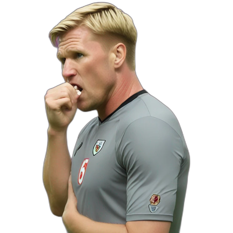 Eddie Howe biting nails emoji