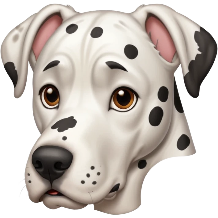 white Great Dane with black spots emoji