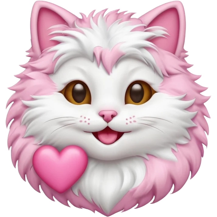 Laughing kitty heart emoji