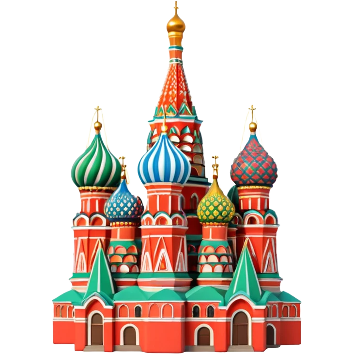 Moscow St. Basil's Cathedral in the form of a figurine emoji