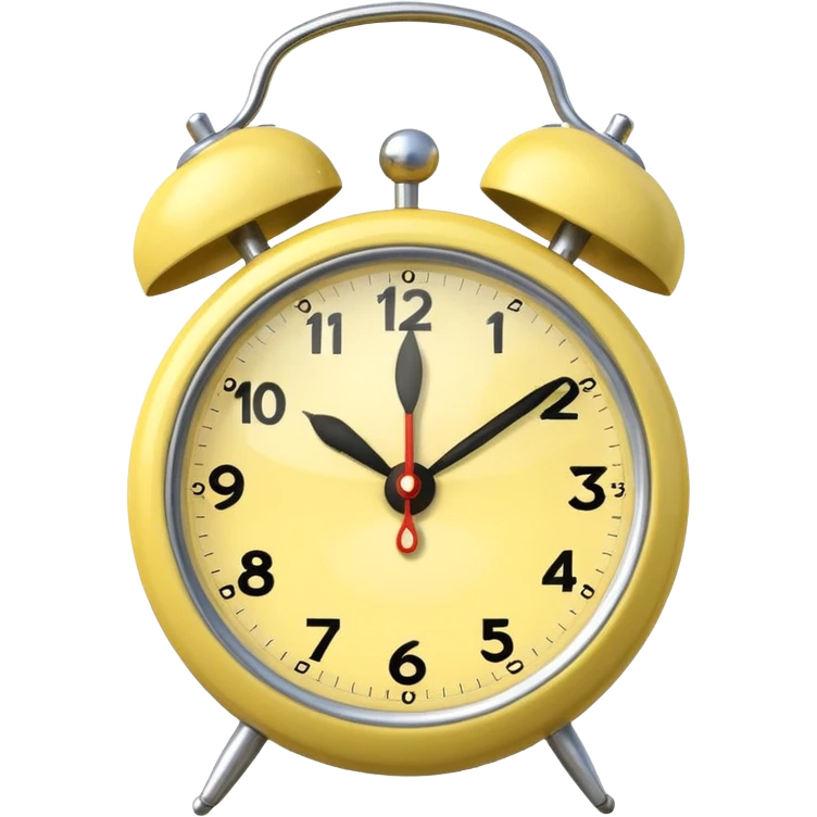 pale yellow alarm clock emoji