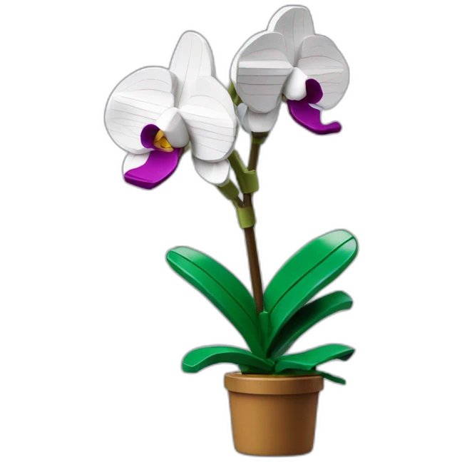Lego orchid emoji