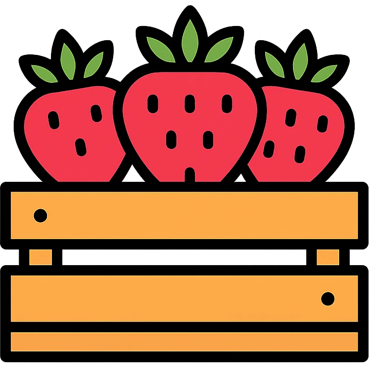 strawberries in box emoji