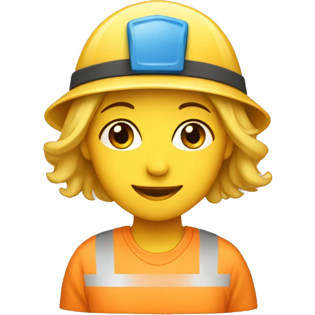 a girl with safety hat  emoji
