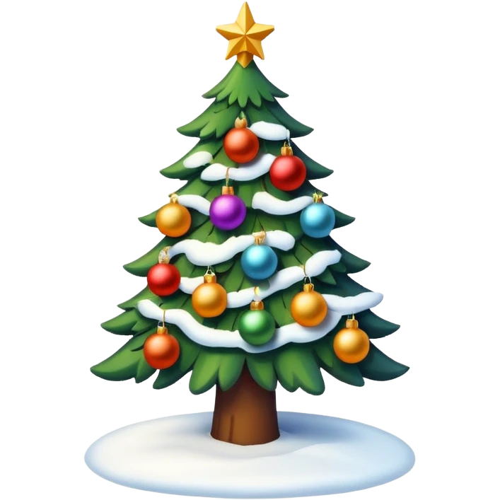 Christmas tree snoe emoji