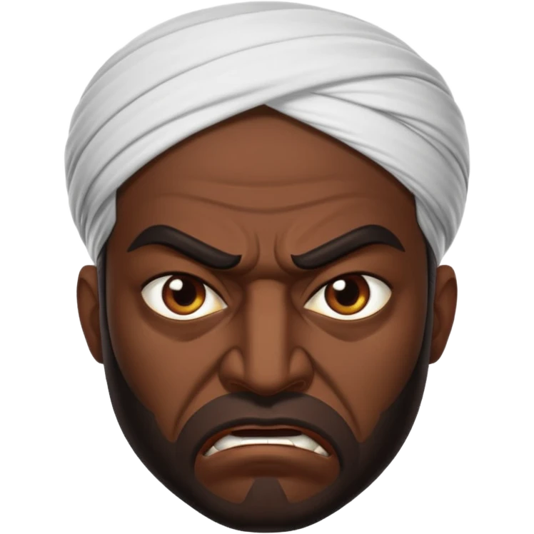 in profile, angry Iranian emoji