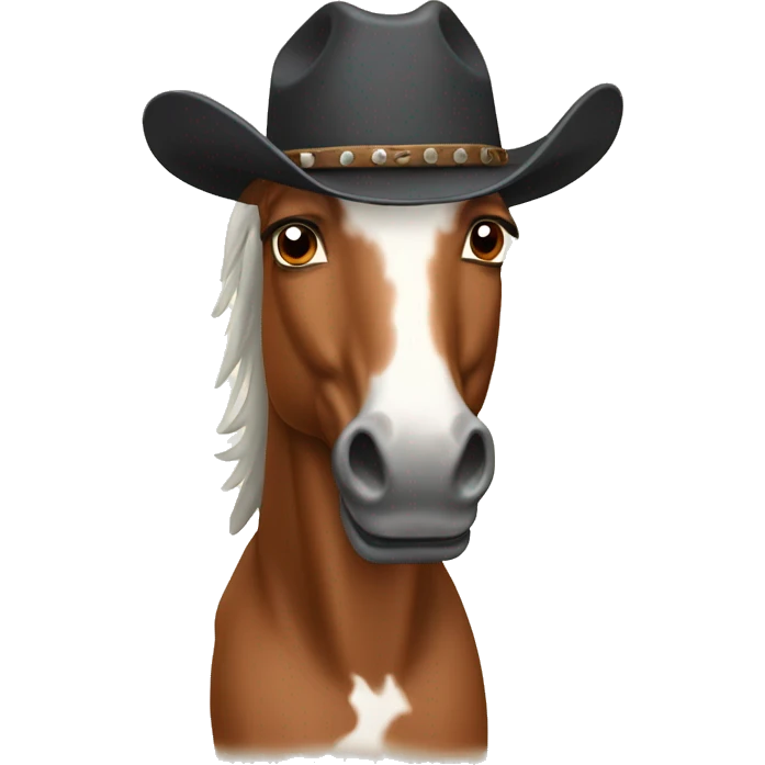 Horse with cow-boy hat  emoji