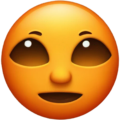 Realistic orange Sun without face emoji