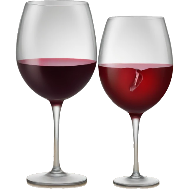 A glass of wine and a kiss emoji
