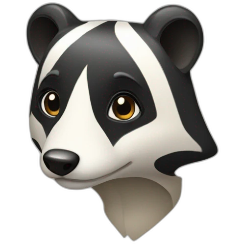 female badger bowdtie head emoji