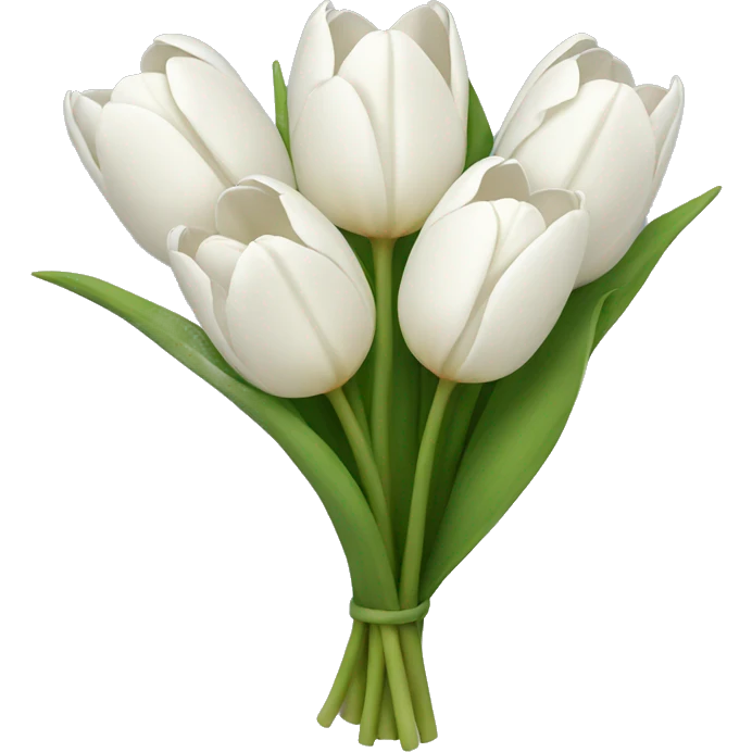 white tulip bouquet  emoji