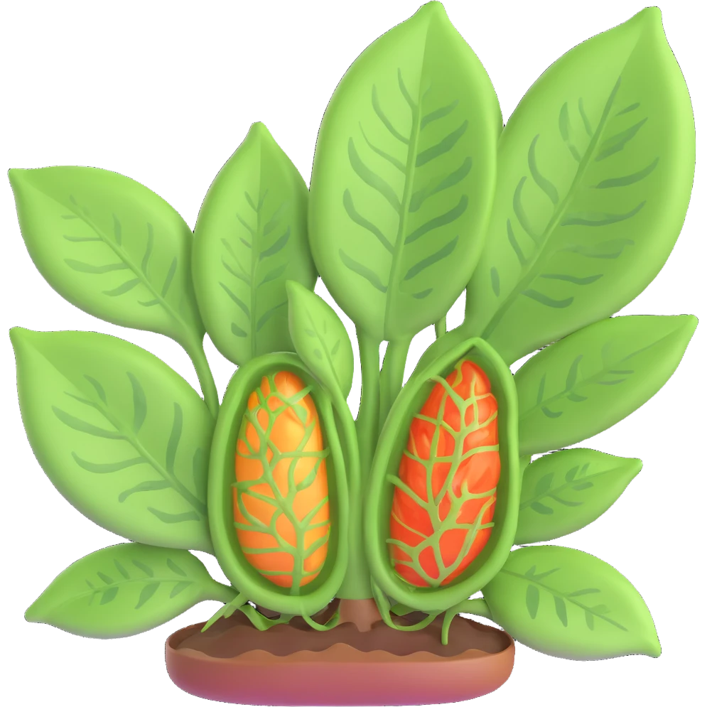 highly scientific detailed labeled 3D illustration focusing on stomata function in photosynthesis showing gas exchange guard cells and molecular movement transparent background emoji