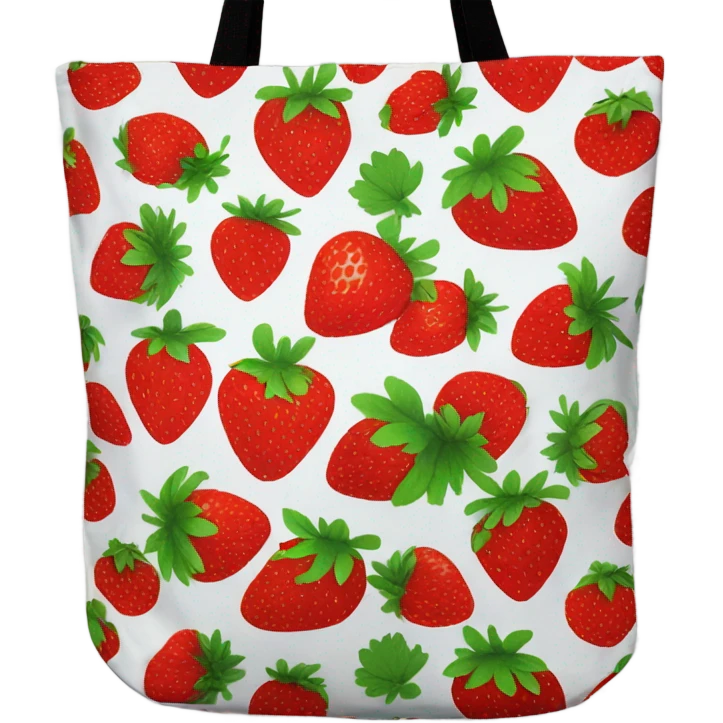 Strawberry tote bag emoji