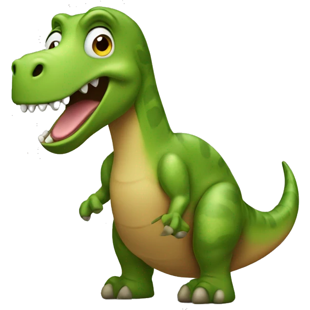 Pooping dinosaur emoji