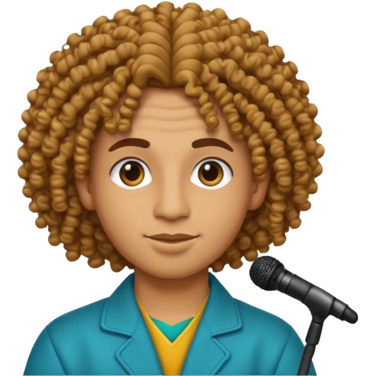 Emoji with Moroccan / Amazingh guy with curly hair, loooking like music artist Central Cee emoji