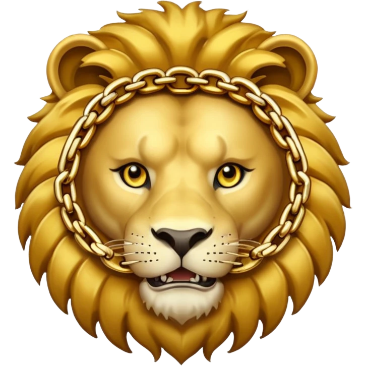 Lion with a chain  emoji