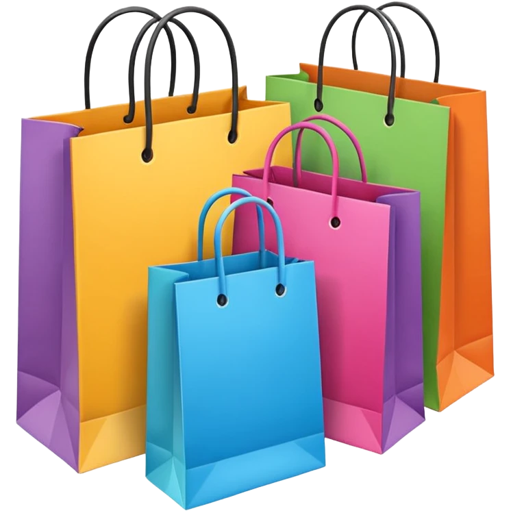 shopping bags from group outing emoji