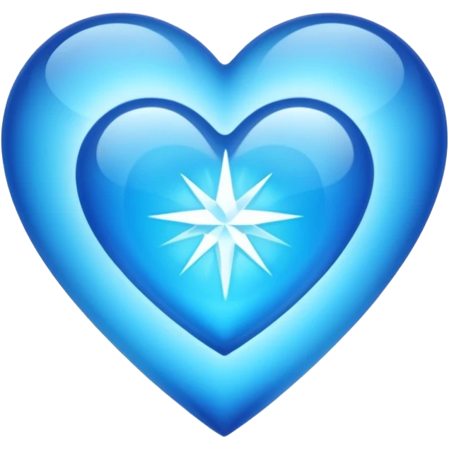 heart with a crystal blue center emoji
